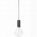 Socket Pendant Low in Dark Green design by Ferm Living