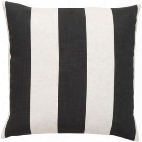 Striped Accent Pillow In Ebony And Ivory Design By Surya