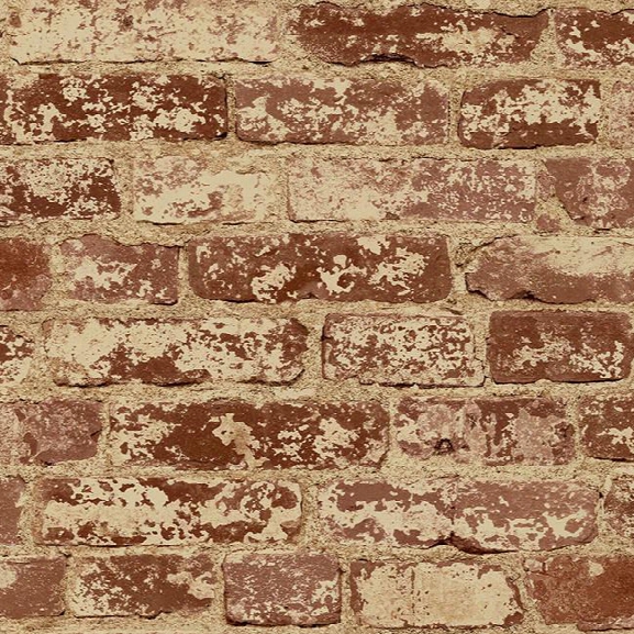 Stuccoed Brick Wallpaper In Soft Red And Grey By York Wallcoverings