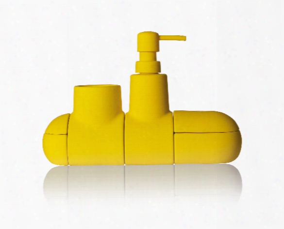 Submarino Porcelain Bathroom Accessory Set In Yellow Design By Seletti