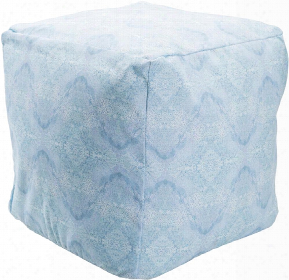 Surya Polyester Pouf In Blue Color