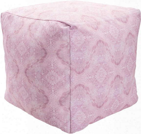 Surya Polyester Pouf In Light Purple Color