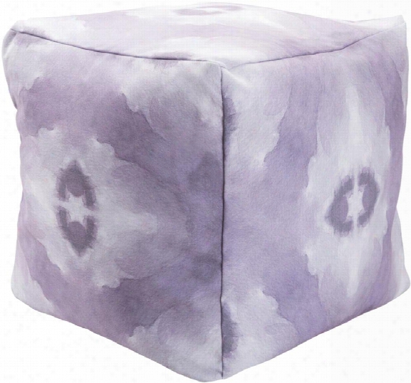 Surya Poufs Polyester Pouf In Dark Purple And Lavender Color
