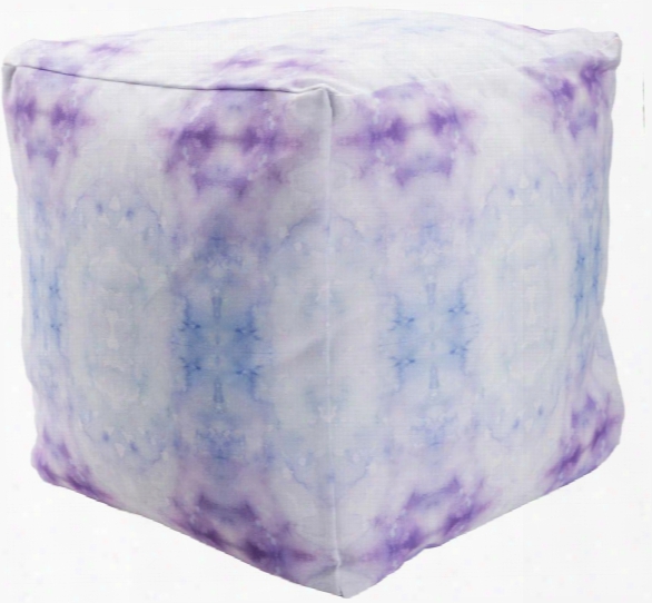 Surya Poufs Polyester Pouf In Light Purple Color