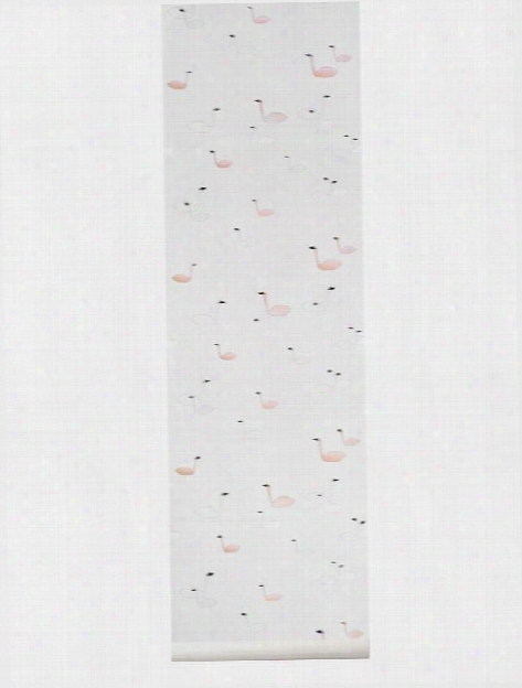 Swan Wallpaper In Rose Design By Ferm Living