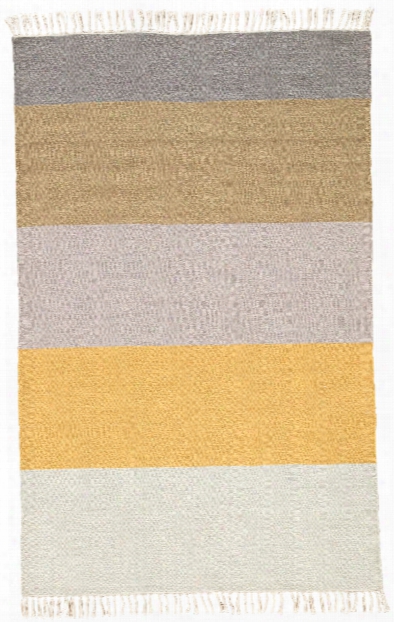 Swane Indoor/ Outdoor Stripe Yellow & Tan Area Rug Design By Jaipur