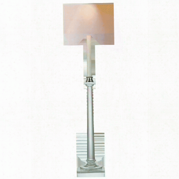 Swedish Column Buffet Lamp In Various Finishes W/ Natural Paper Shade Design By E. F. Chapman
