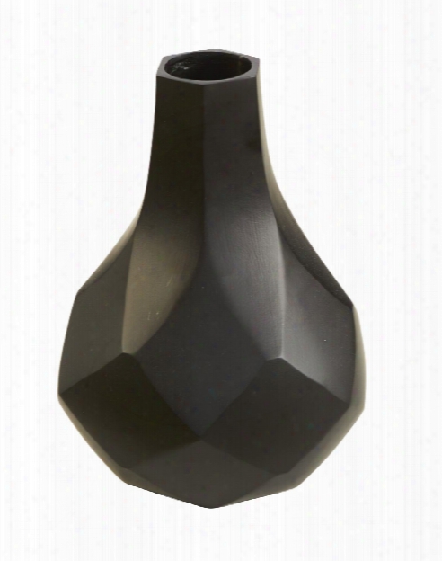 Sydney Mod Tall Diamonds Vase In Black Designed By Florence Broadhurst