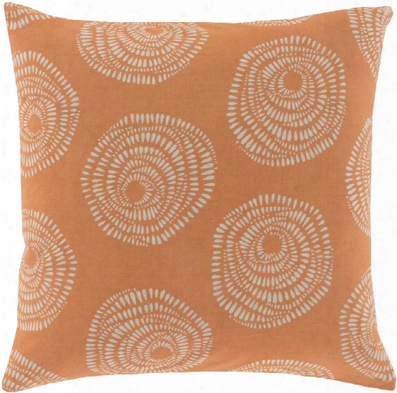 Sylloda Pillow In Coral & Light Grey Design By Lotta Jansdotter