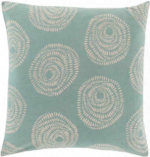 Sylloda Pillow In Teal & Cream Design By Lotta Jansdotter