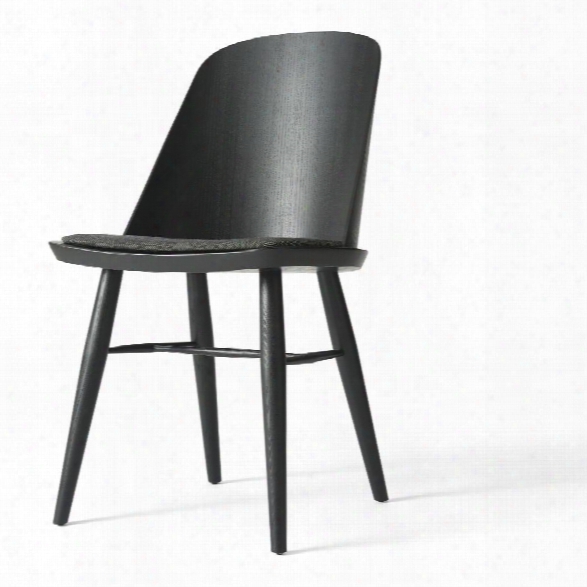 Synnes Dining Chair In Black Ash W/ Basel 183 Fabric Upholstery Design By Menu