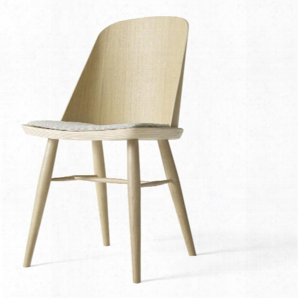 Synnes Dining Chair In Natural Oak W/ Basel 123 Fabric Upholstery Design By Menu