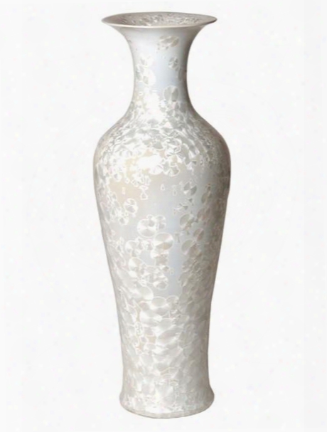 Tall Fishtail Vase In Crystal Taupe Design By Emissary