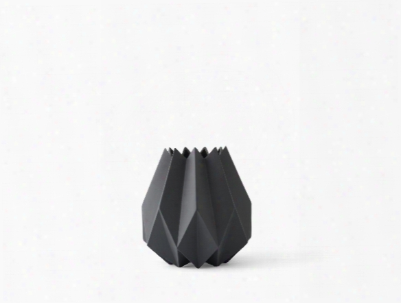 Tall Folded Vase In Carbon Design By Menu