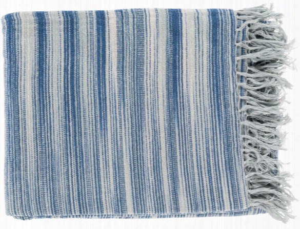 Tanga Throw Blankets In Navy Color By Surya