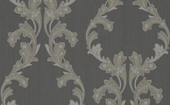 Tangier Ogee Wallpaperr In Neutrals And Metallic Design By Seabrook Wallcoverings