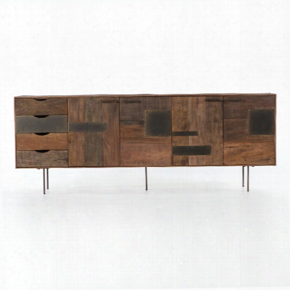 Taren Media Console In Natural Peroba