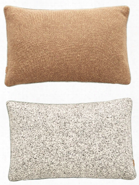 Taro Pillow In From White & Dark Camel Design By Oyoy