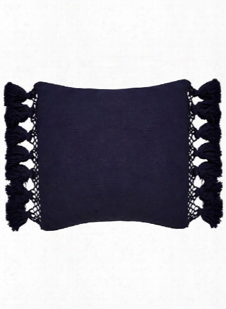 Tassel Yorkville Pillow In Navy Eclipse Design By Kate Spade