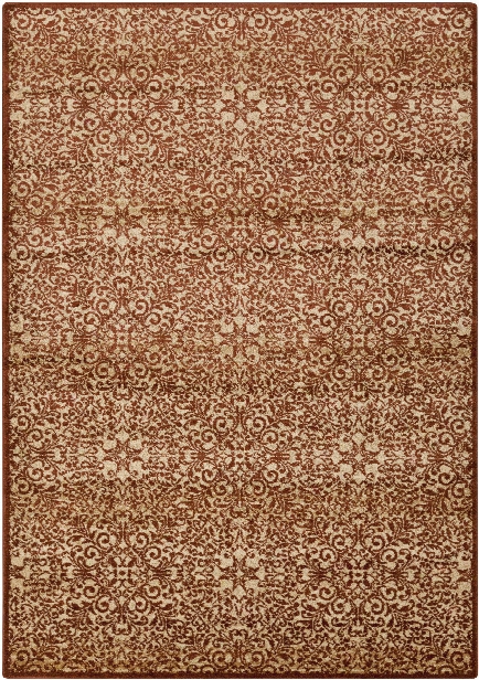 Tatil Rug In Burgundy & Beige Design By Surya