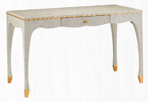 Tatum Desk In Lacquered Grey Design By Currey & Company