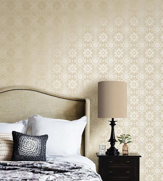 Tendilla Champagne Lattice Wallpaper From The Alhambra Collection By Brewster Home Fashions