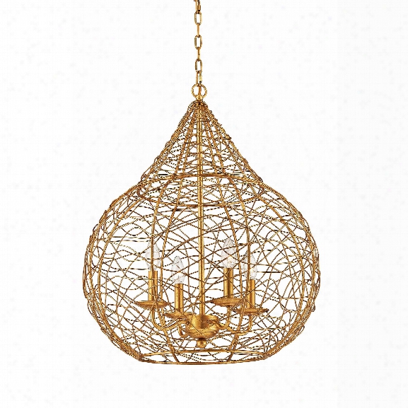 Tendrils Pendant In Gold Leaf Design By Bd Fine