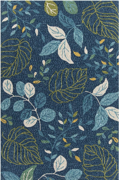 Terra Collection Han-dtufted Area Rug In Blue, Cream, Green, & Yellow Design By Chandra Rugs