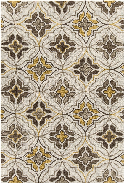 Terra Collection Hand-tufted Area Rug In Cream, Brown, & Yellow Design By Chandra Rugs