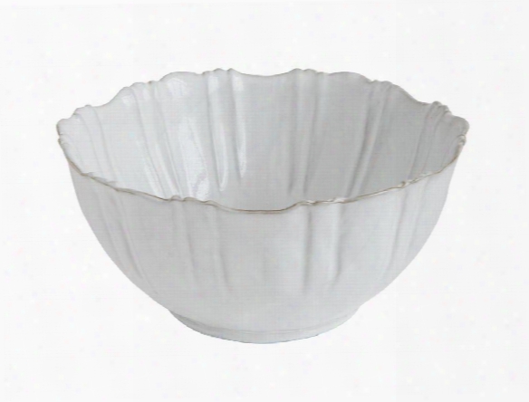 Terra-cotta Fluted Bowl In White Design By Bd Edition