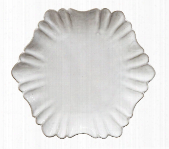 Terra-cotta Scallop Plate In White Design By Bd Edition