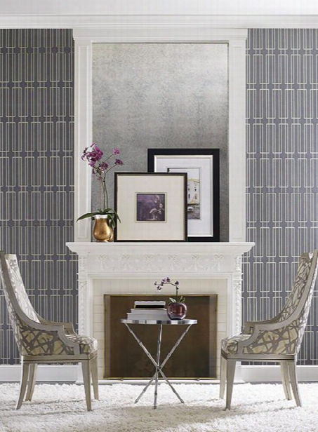 Terrace Wallpaper In Dark Grey Design By Candice Olson For York Wallcoverings