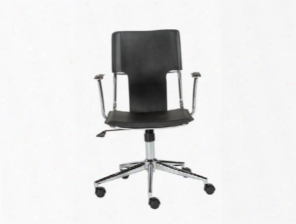 Terry Office Chair In Black Leatherette Design By Euro Style