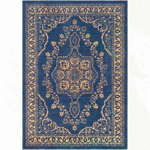 Tessera Rug In Blue & Yellow Design By Surya