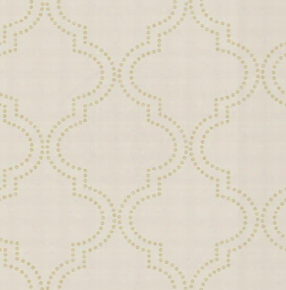 Tetra Beige Quatrefoil Wallpaper From The Symetrie Collection By Brewster Home Fashions