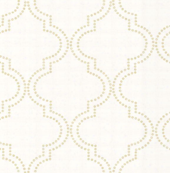 Tetra Cream Quatrefoil Wallpaper From The Symetrie Collection By Brewster Home Fashions