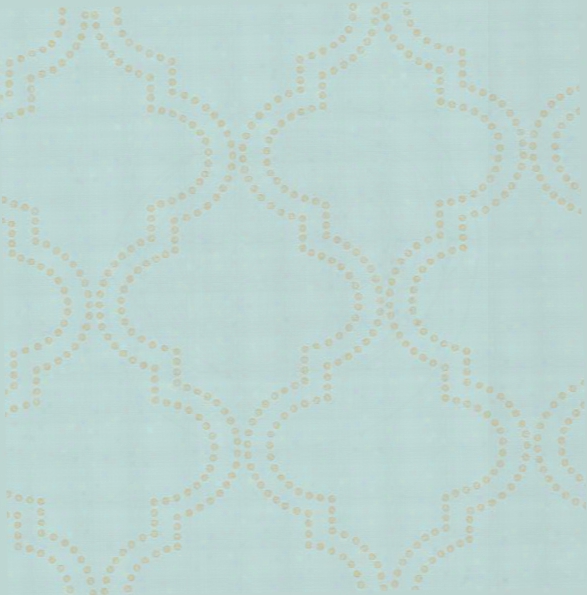 Tetra Turquoise Quatrefoil Wallpaper From The Symetrie Collection By Brewster Home Fashions