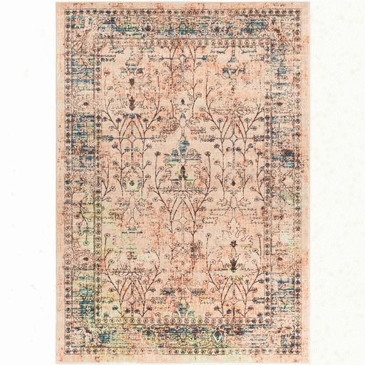 Tharunaya Rug In Brown & Blue Design By Surya