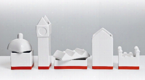 The City Porcelain Desk Organizer Set Design By Seletti