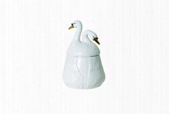 The Dancing Swans Double Head Ceramic Canister Design By Imm Living