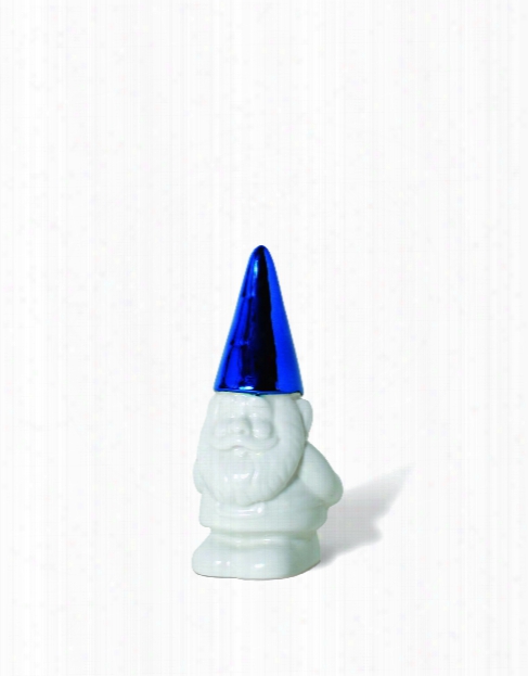 The Little Helpers Gnome Ceramic Bottle Opener In Metallic Blue Design By Imm Living