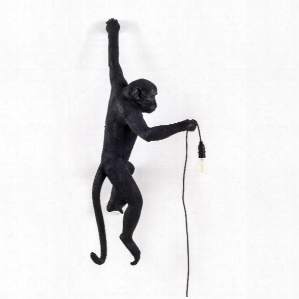 The Monkey Lamp In Black Hanging Version Design By Seletti