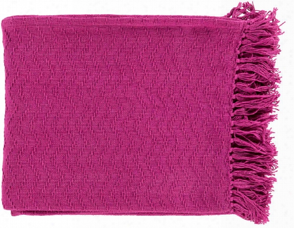 Thelma Throw Blankets In Bright Pink Color By Surya