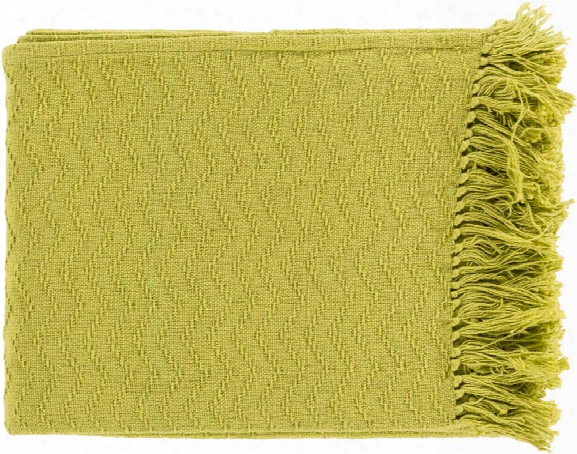 Thelma Throw Blankets In Lime Color By Surya