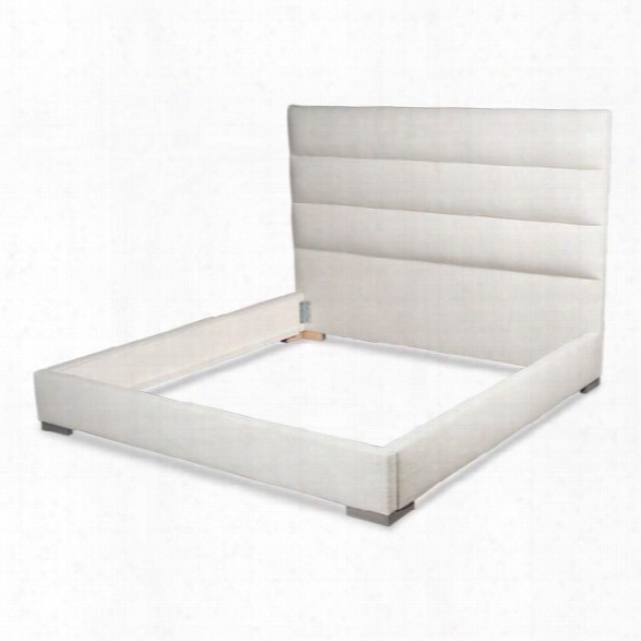 Thomas Bed In Cali Linen Aluminium Design By Moss Studio