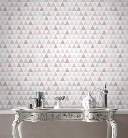 Tarek Wallpaper in Rose Gold from the Symmetry Collection by Graham & Brown