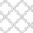 Tetra Black and White Quatrefoil Wallpaper from the Symetrie Collection by Brewster Home Fashions