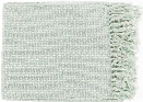 Tierney Throw Blankets in Mint Color by Surya