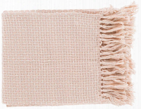 Tierney Throw Blankets In Pale Pink Color By Surya