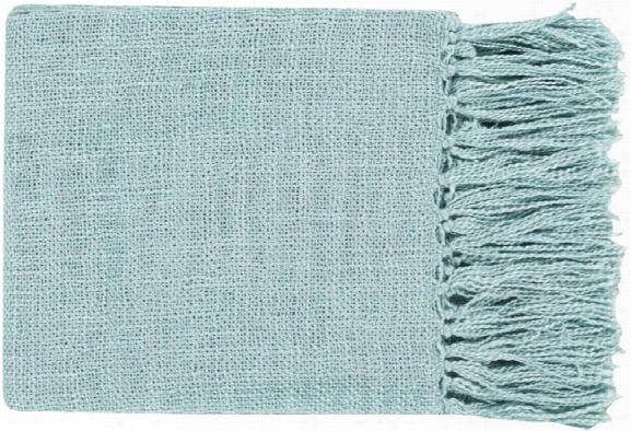 Tilda Throw Blankets In Aqua Color By Surya